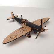 QUEBRA-CABEÇA-3D-AVIÃO-CAÇA-MDF-CRU