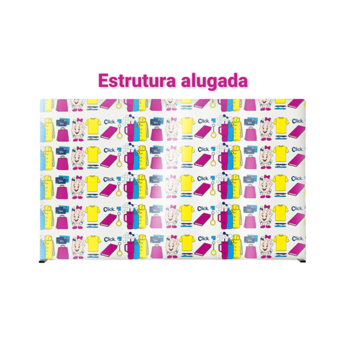 Estrutura alugada, preço somente da lona.