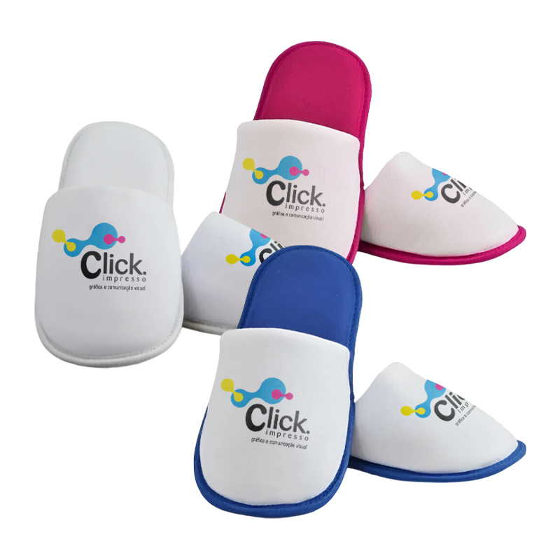 Pantufas brancas personalizadas.
P=33 a 34, M=35 a 37, G=38 a 40, GG=41 a 42.